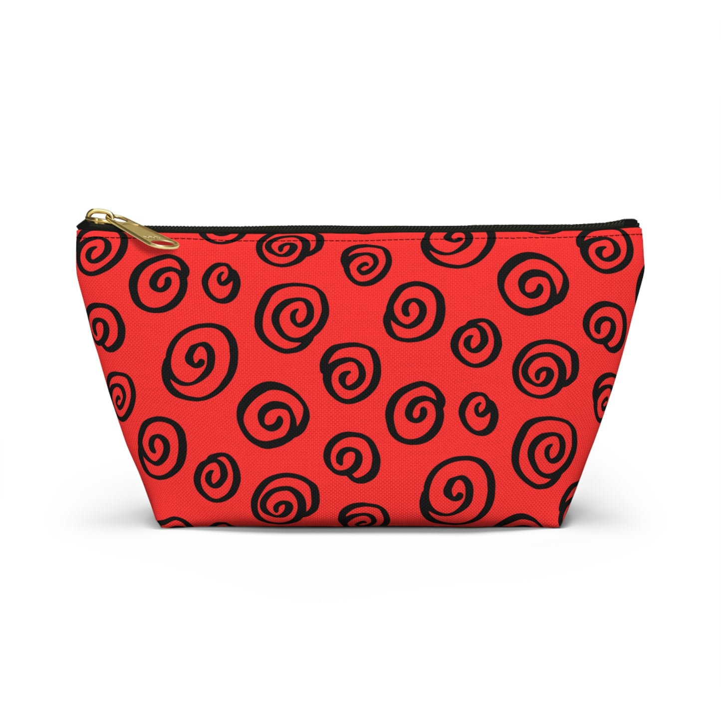 Black Swirl Red Accessory Pouch w T-bottom