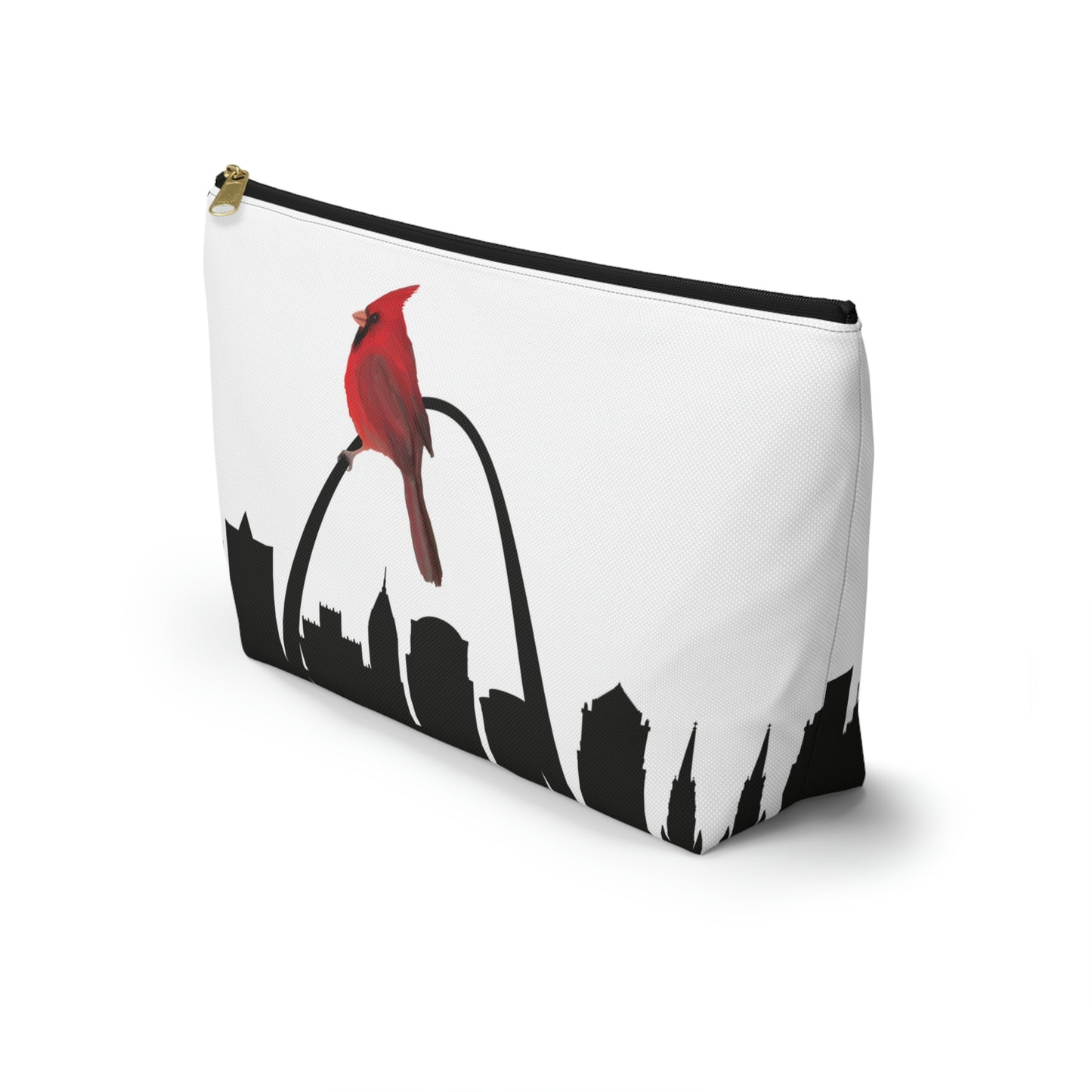 St Louis Skyline & Cardinal Accessory Pouch w T-bottom