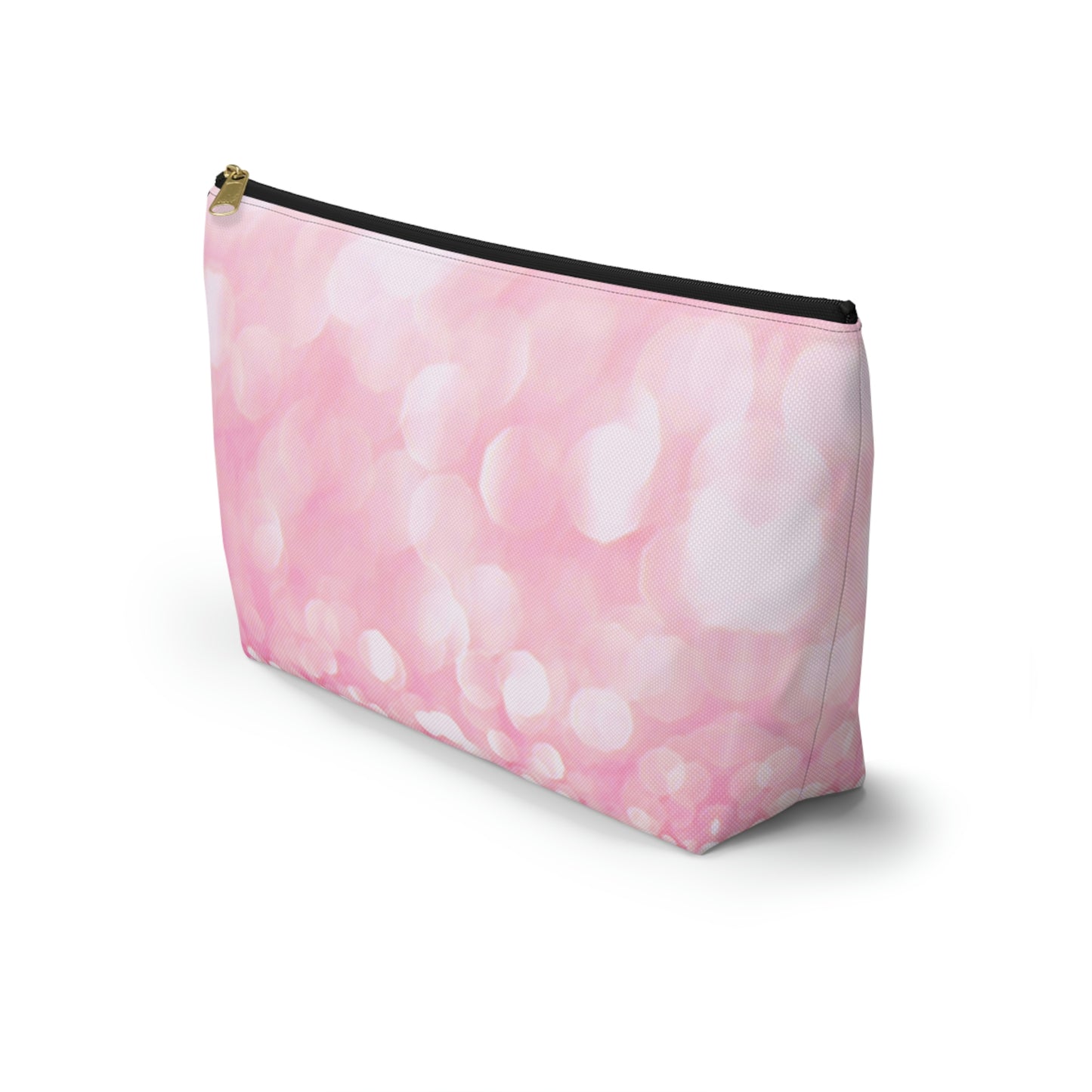 Petal Pink Sparkle  Accessory Pouch w T-bottom