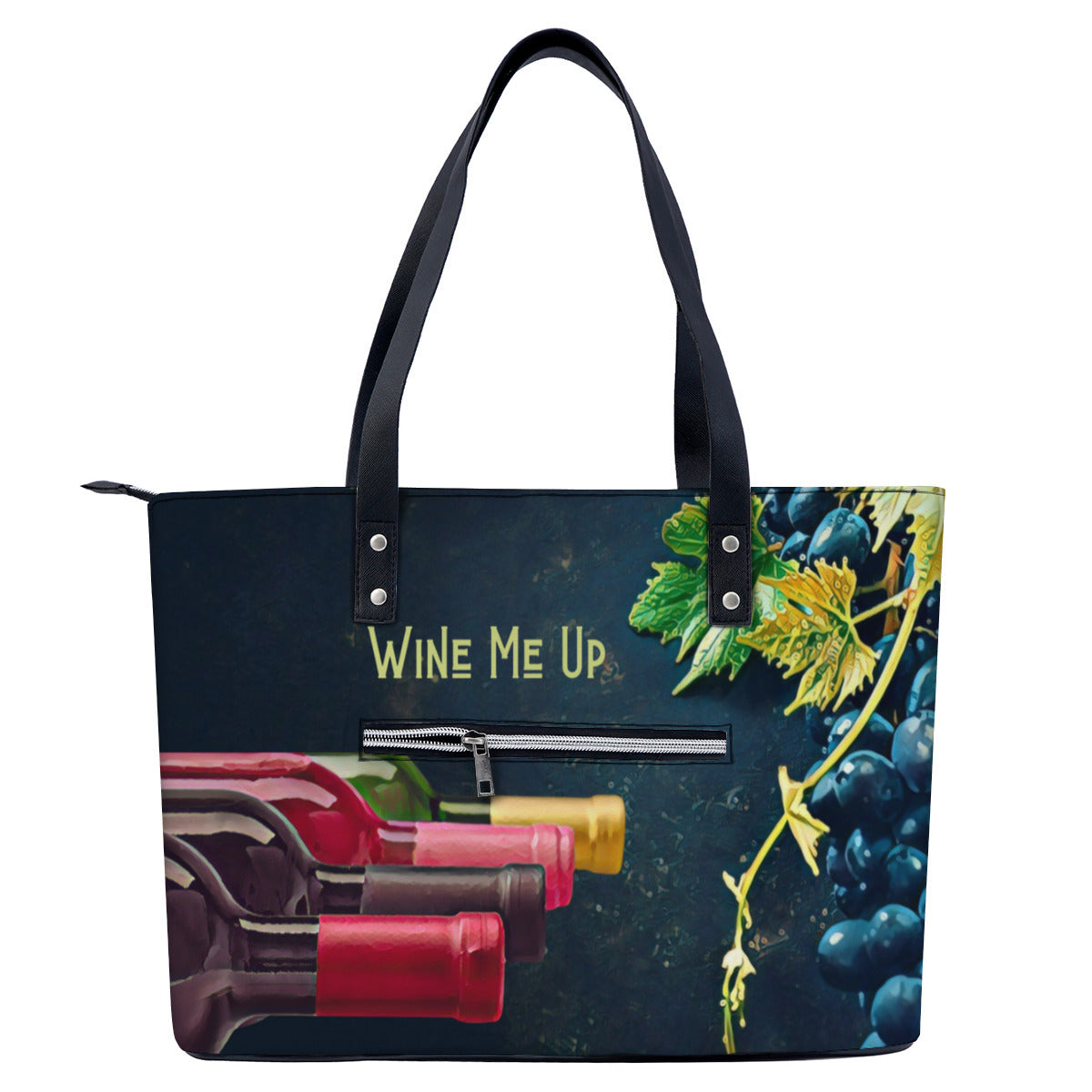 Wine Me Up PU Leather Handbag Tote