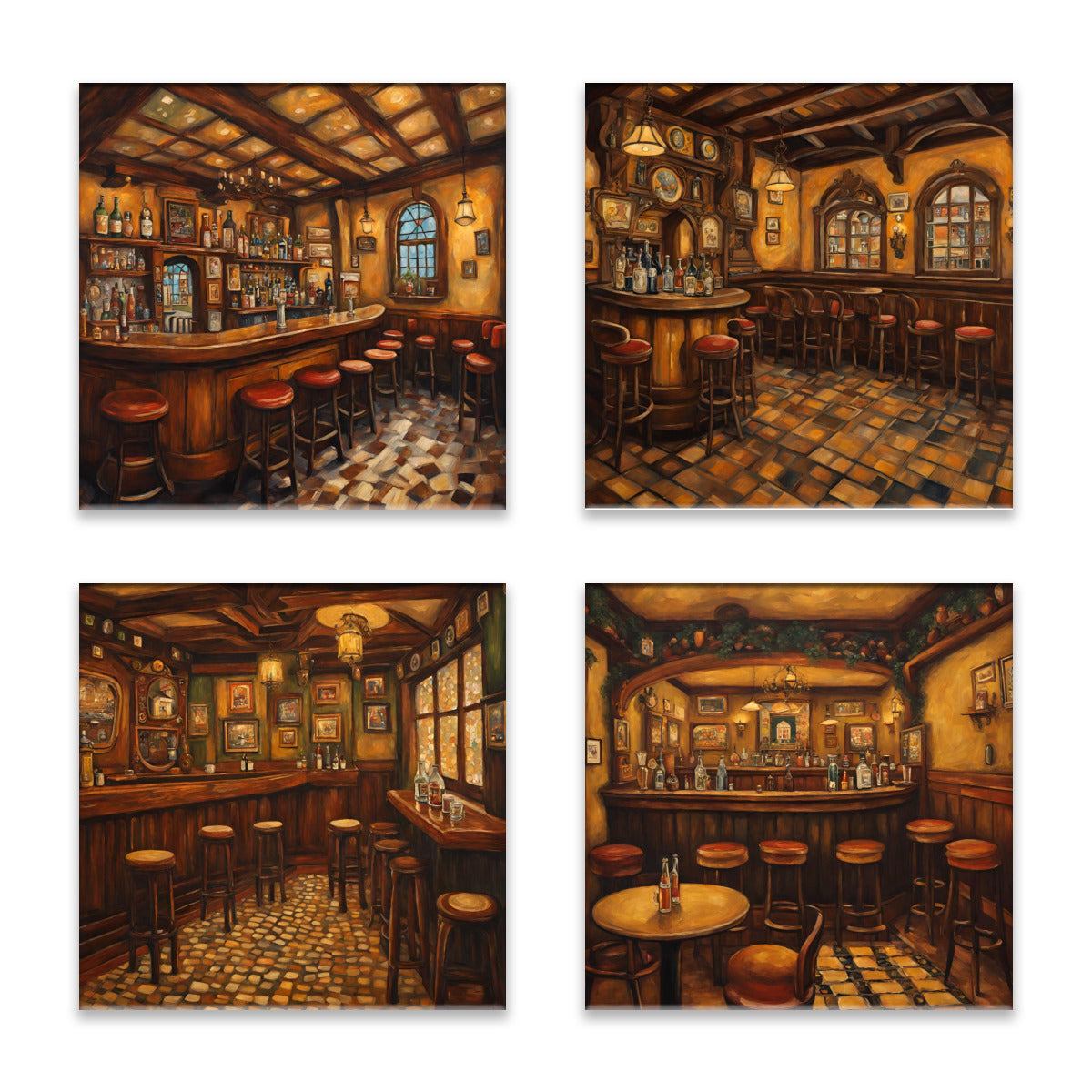 Favorite Pub Absorbent Coasters- Set of 4