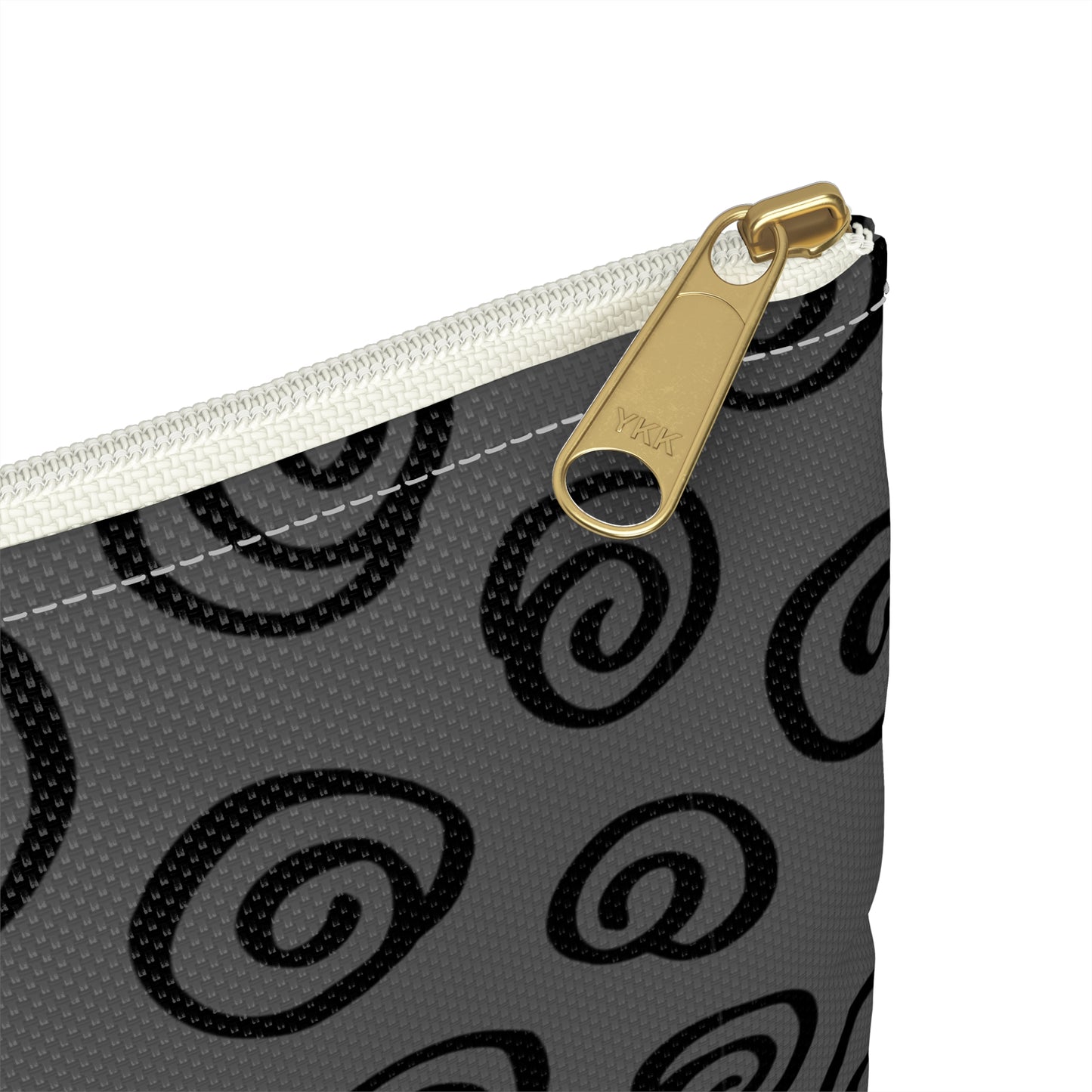 Black Swirl Charcoal Accessory Pouch