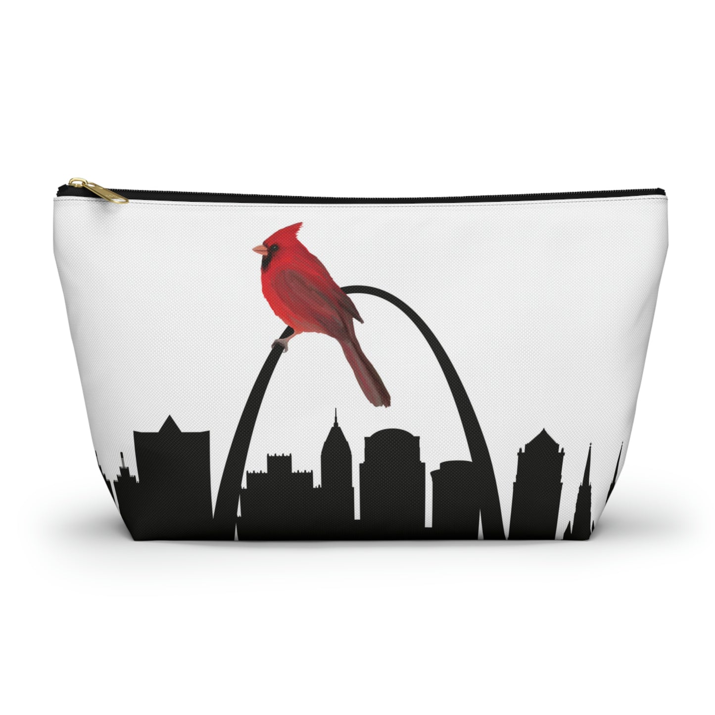 St Louis Skyline & Cardinal Accessory Pouch w T-bottom