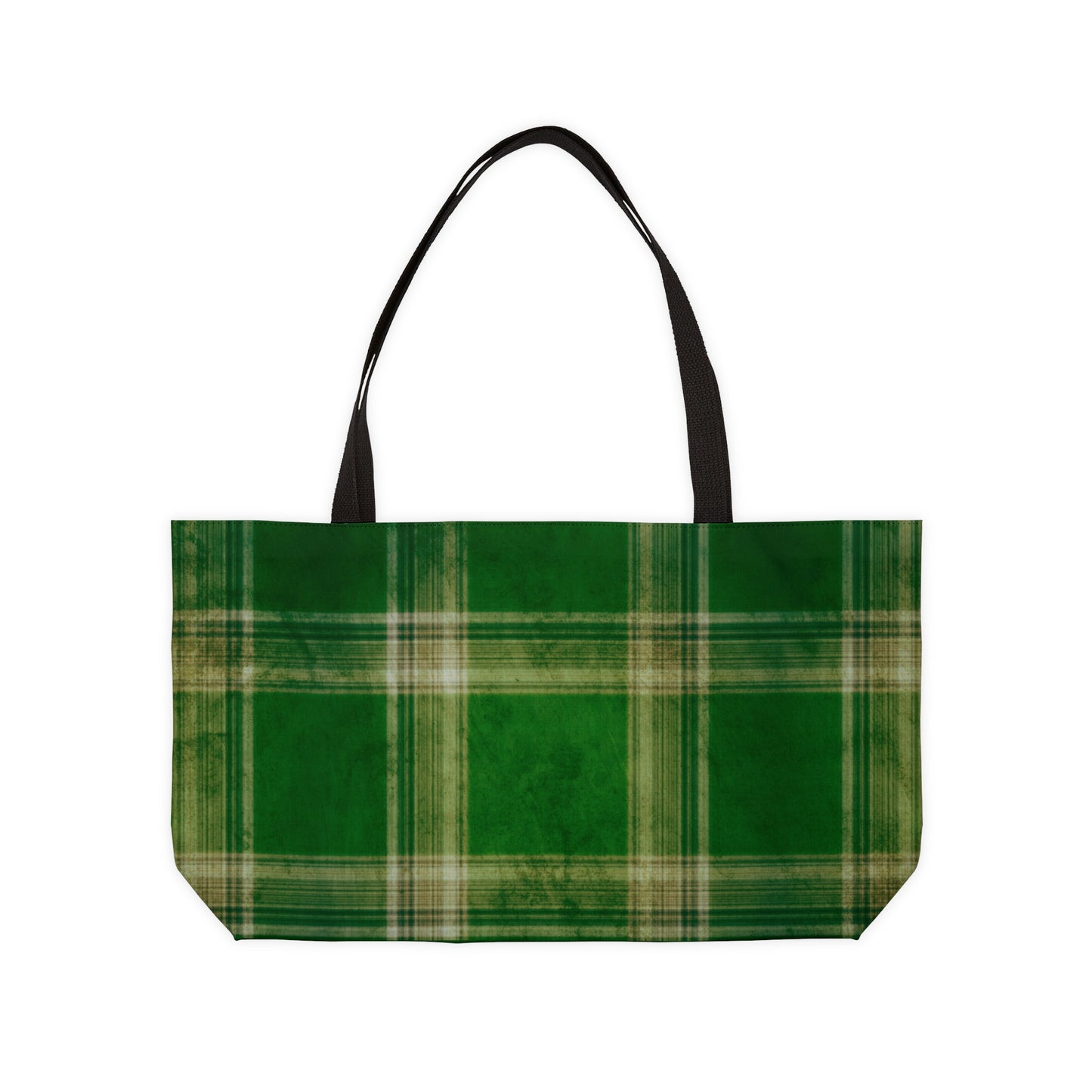 Leprechaun Green Plaid Weekender Tote Bag