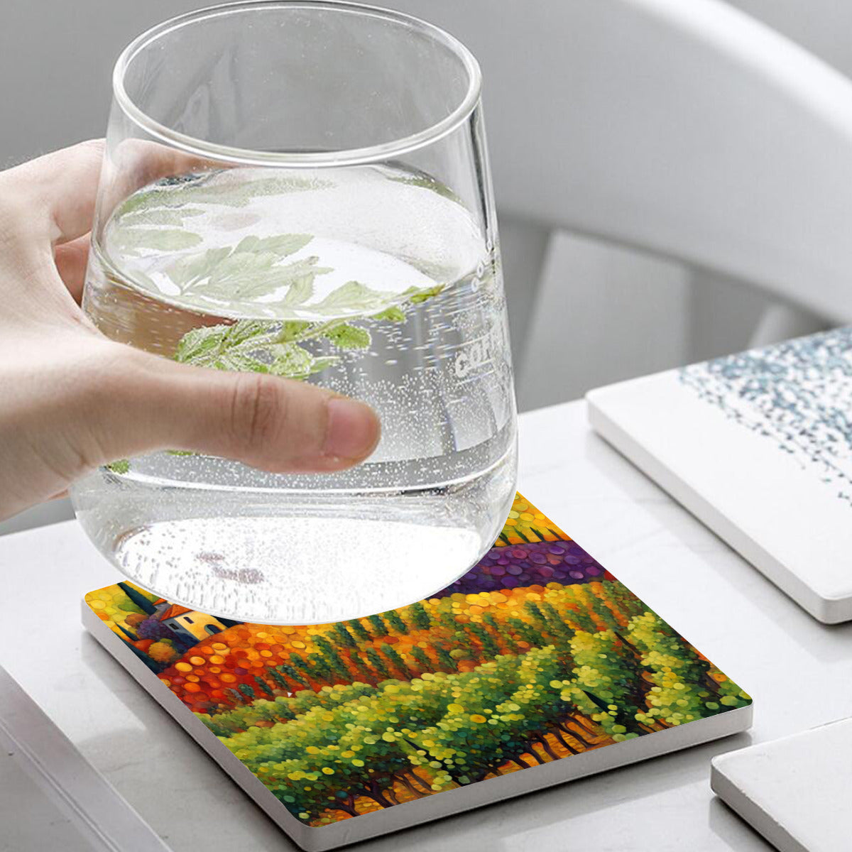 Countryside Vineyards Absorbent Coasters- Set of 4