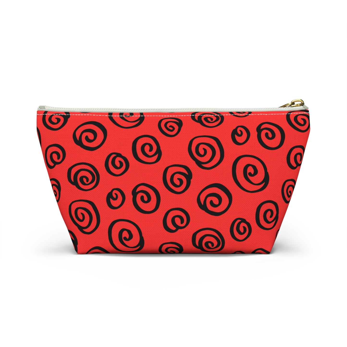 Black Swirl Red Accessory Pouch w T-bottom