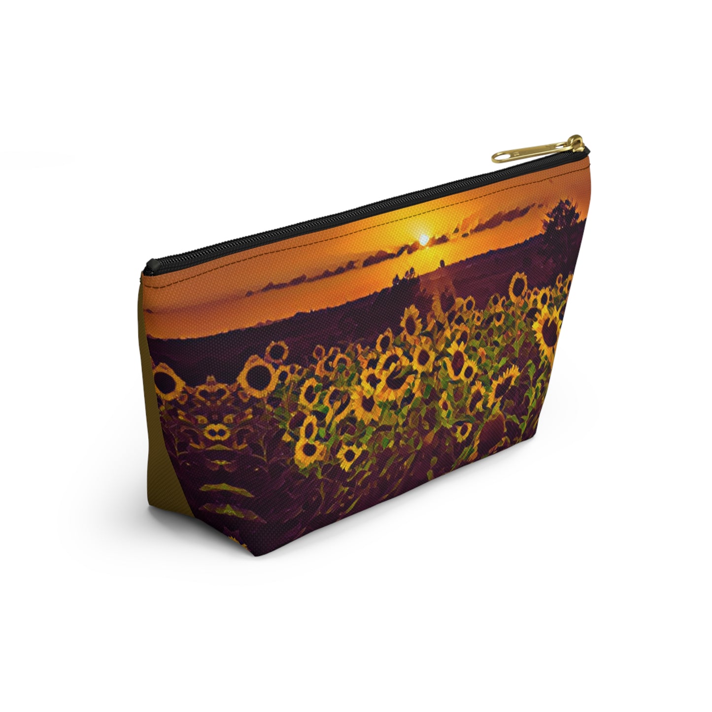 Sunflower Field Accessory Pouch w T-bottom