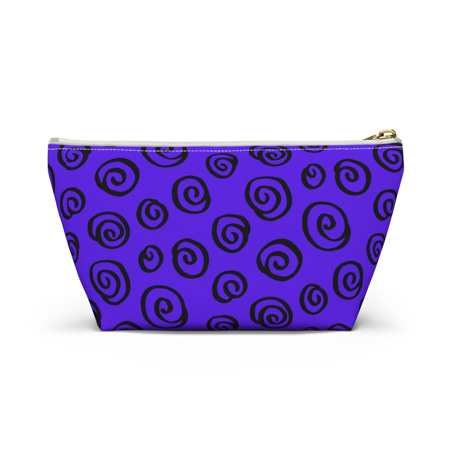 Black Swirl Violet Accessory Pouch w T-bottom