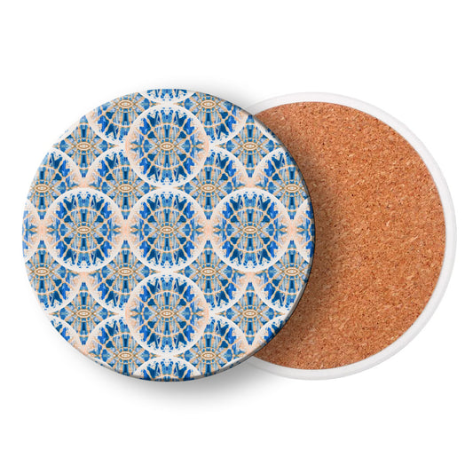 Finite Ceramic Coasters with Cork Bottom- Set of 2, 4 or 6