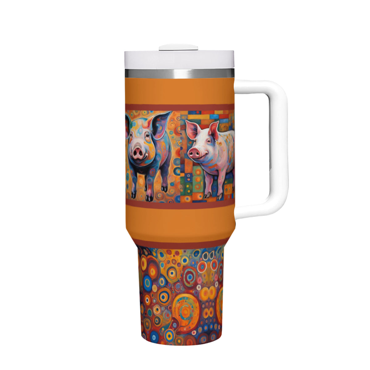 Colorful Pigs 40oz Stainless Steel Tumbler (2)