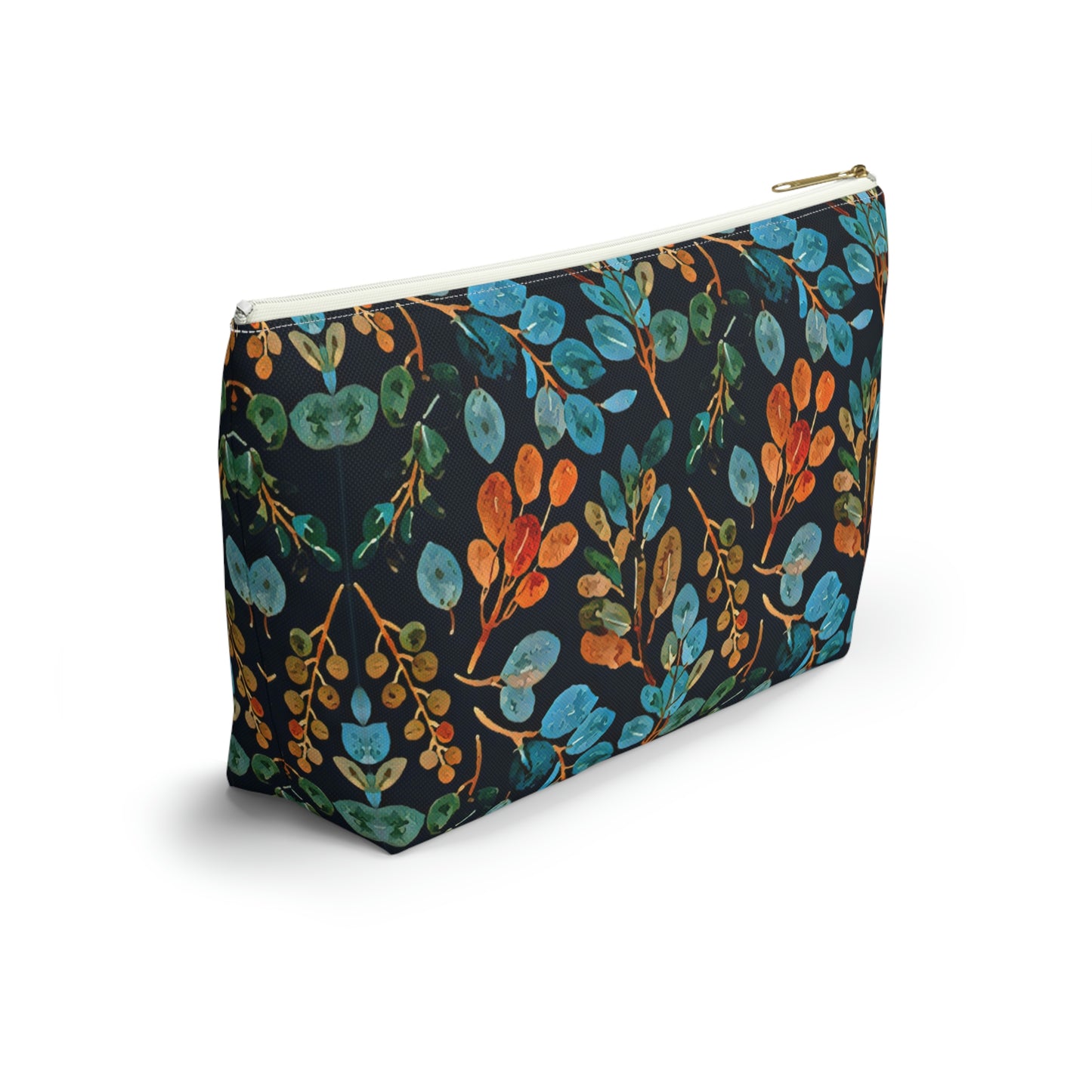 Picadee Navy Floral Accessory Pouch w T-bottom