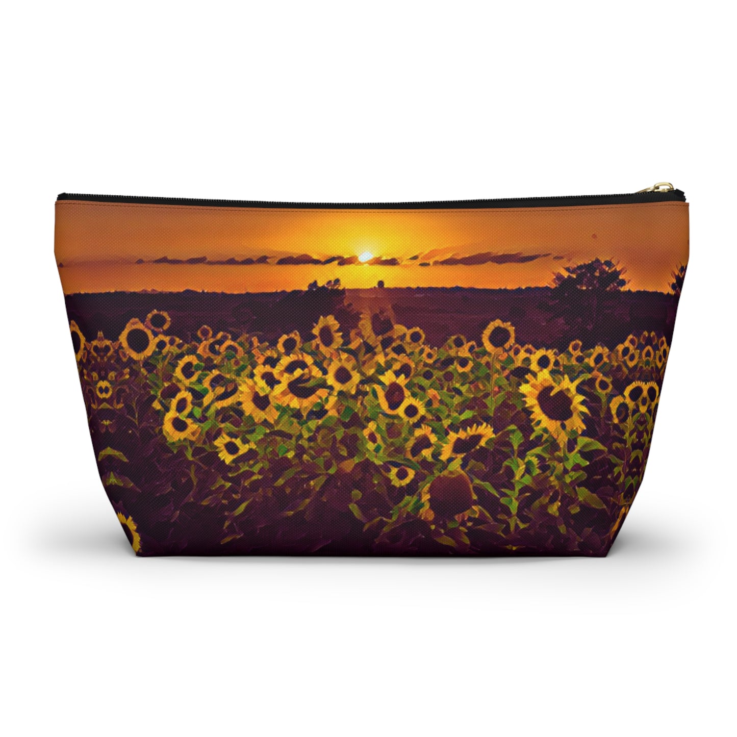 Sunflower Field Accessory Pouch w T-bottom