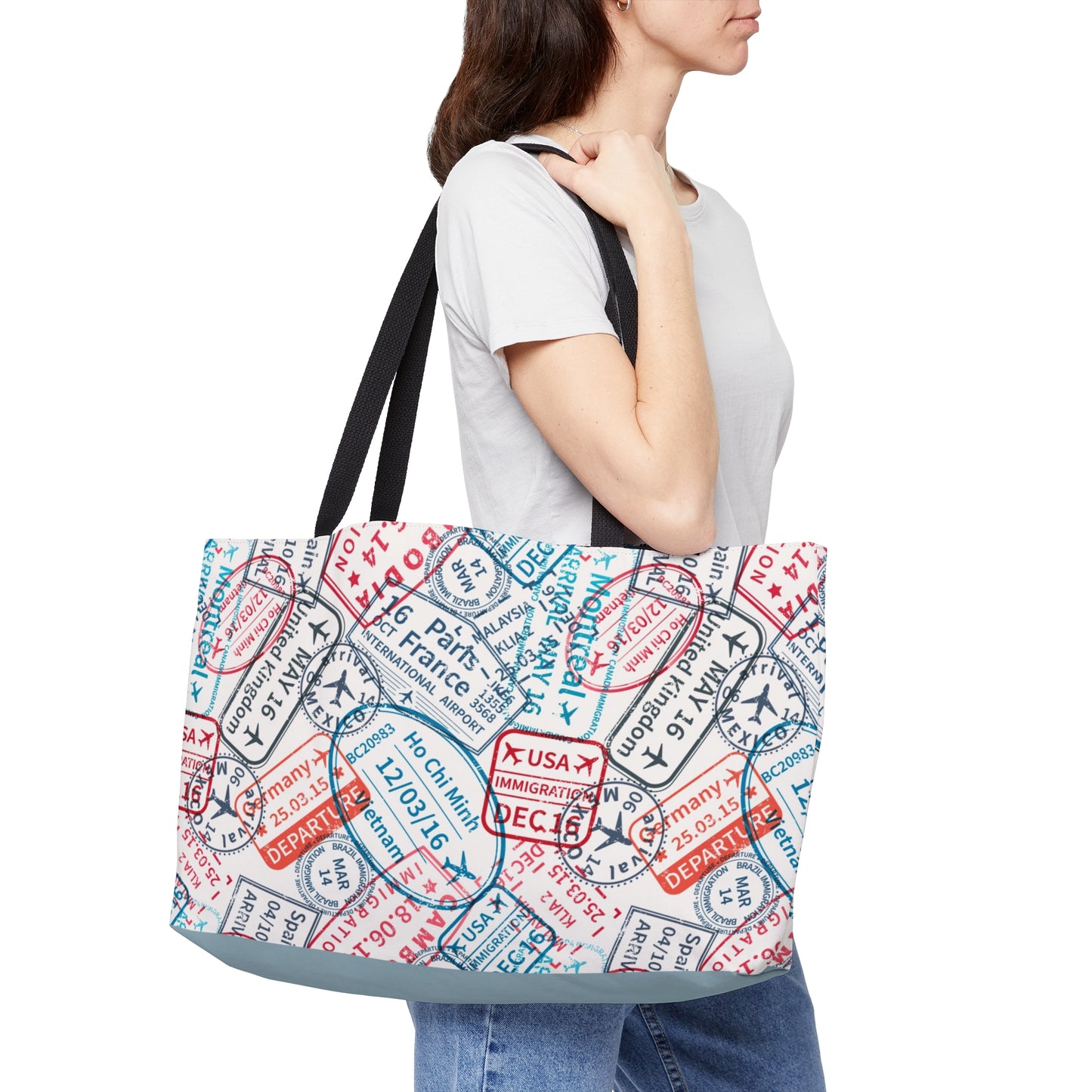 Travel Stamps Weekender Tote Bag