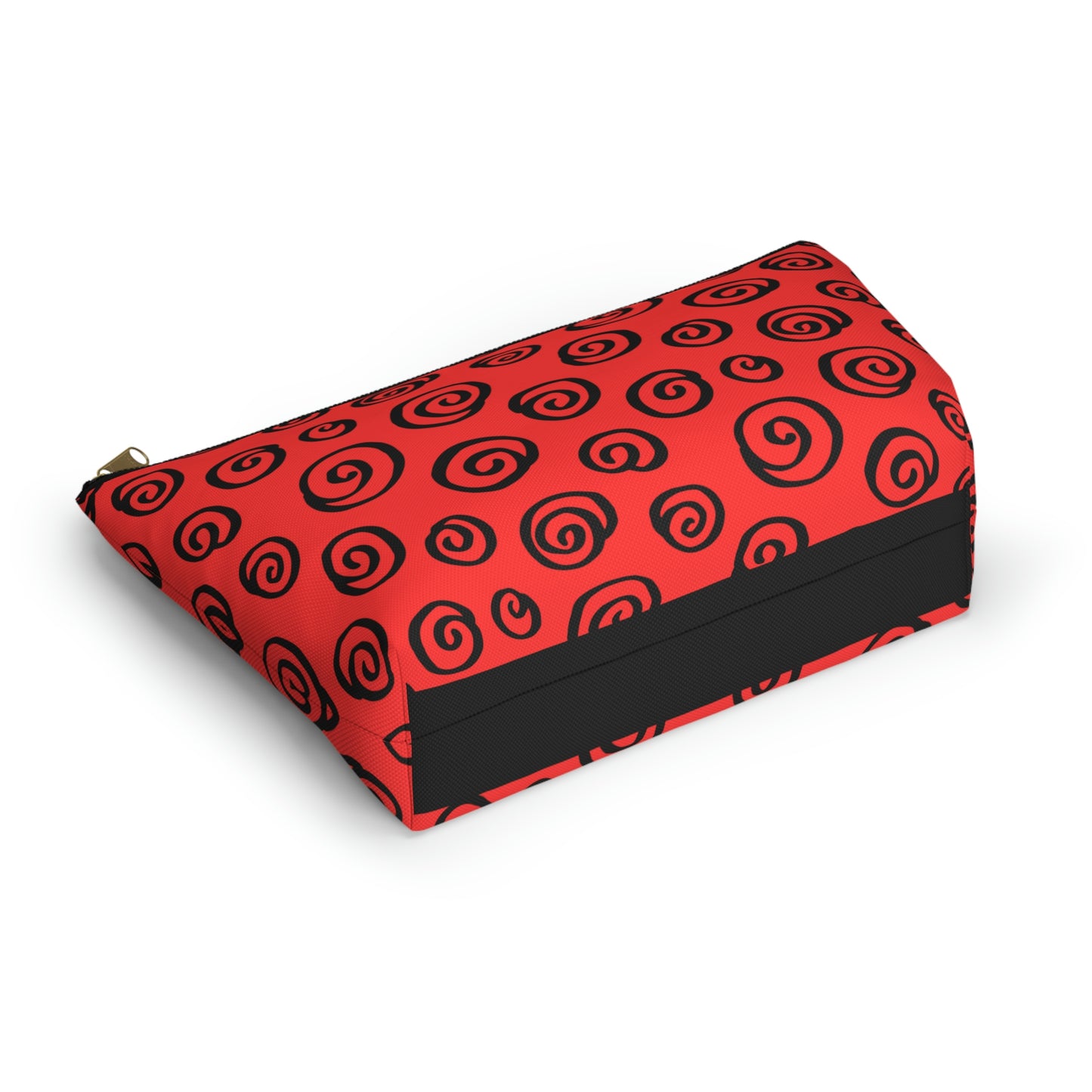 Black Swirl Red Accessory Pouch w T-bottom