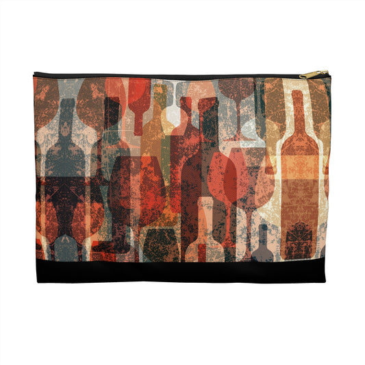 Wine Collage Accessory Pouch