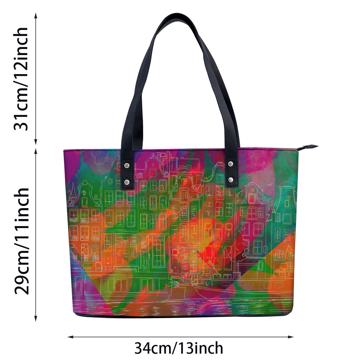 Bright City PU Leather Handbag Tote