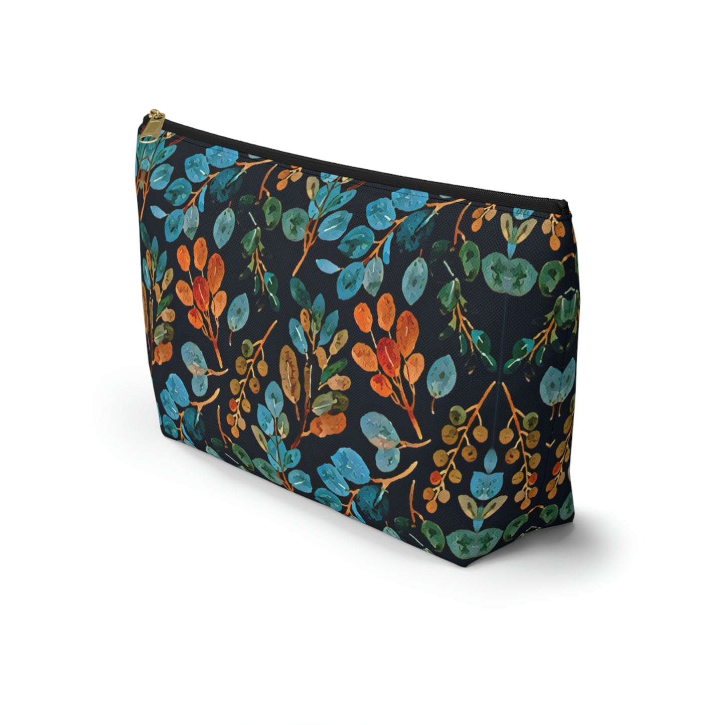 Picadee Navy Floral Accessory Pouch w T-bottom