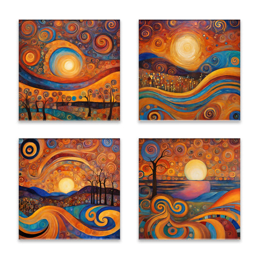 Sunsets Absorbent Coasters- Set of 4