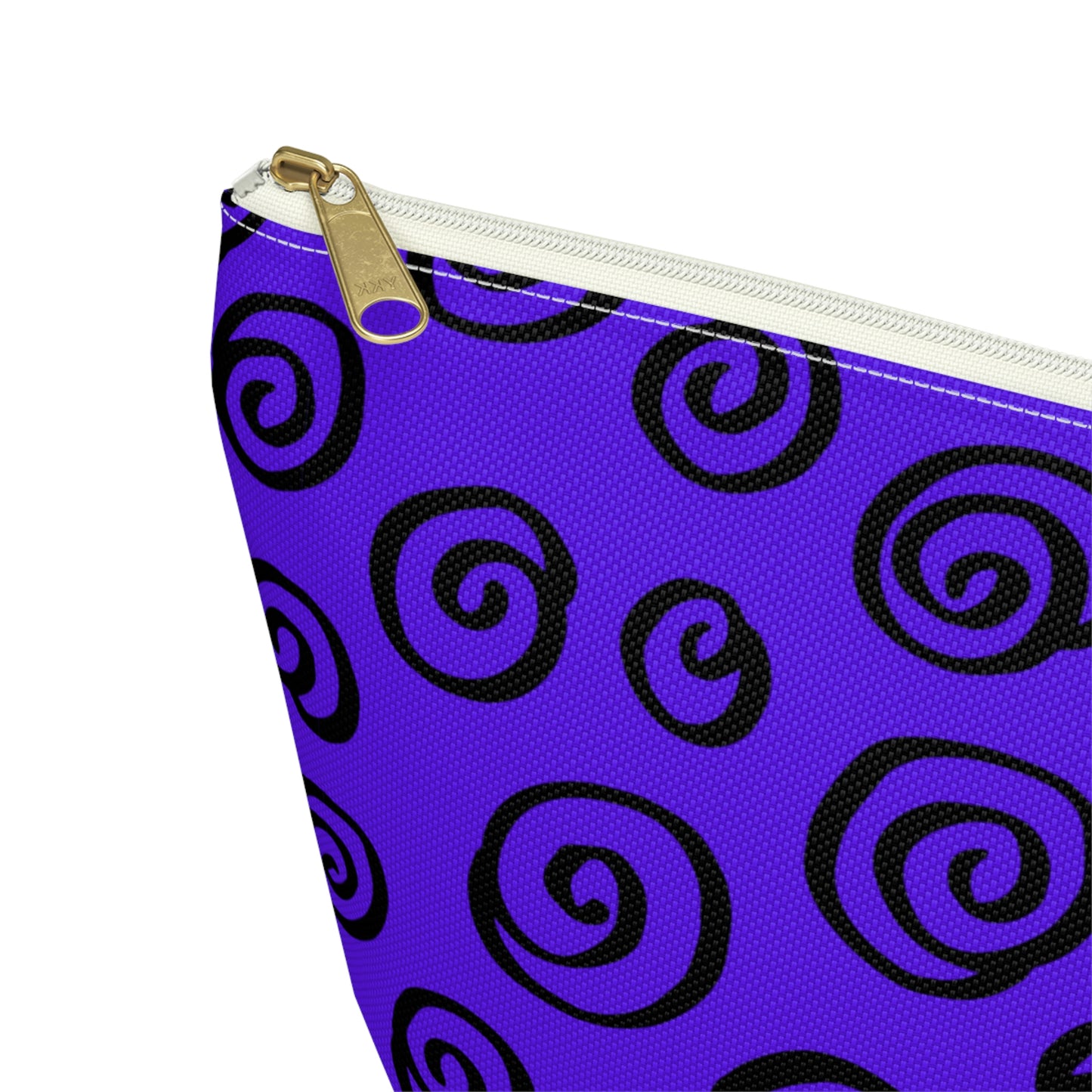 Black Swirl Violet Accessory Pouch w T-bottom