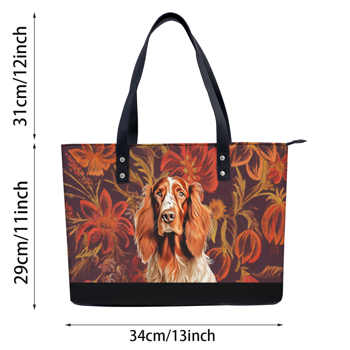 Irish Setter PU Leather Handbag Tote