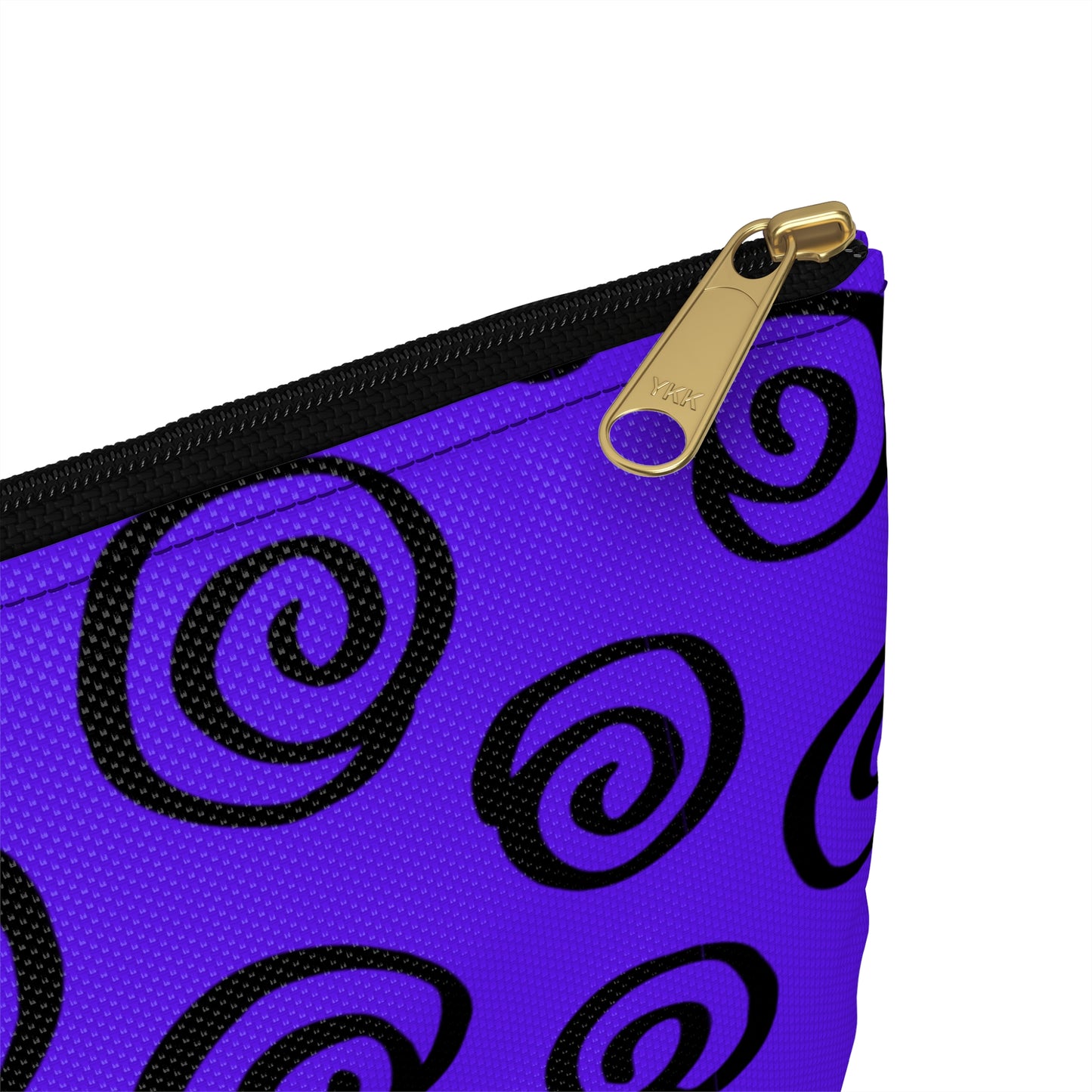 Black Swirl Violet Accessory Pouch