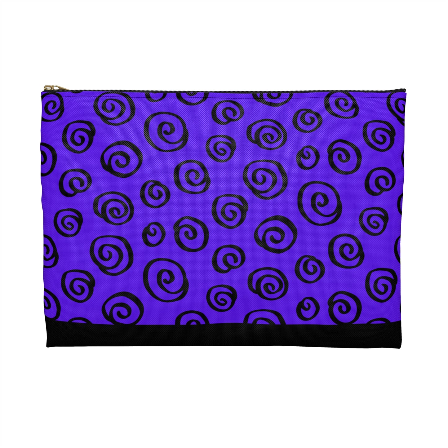 Black Swirl Violet Accessory Pouch