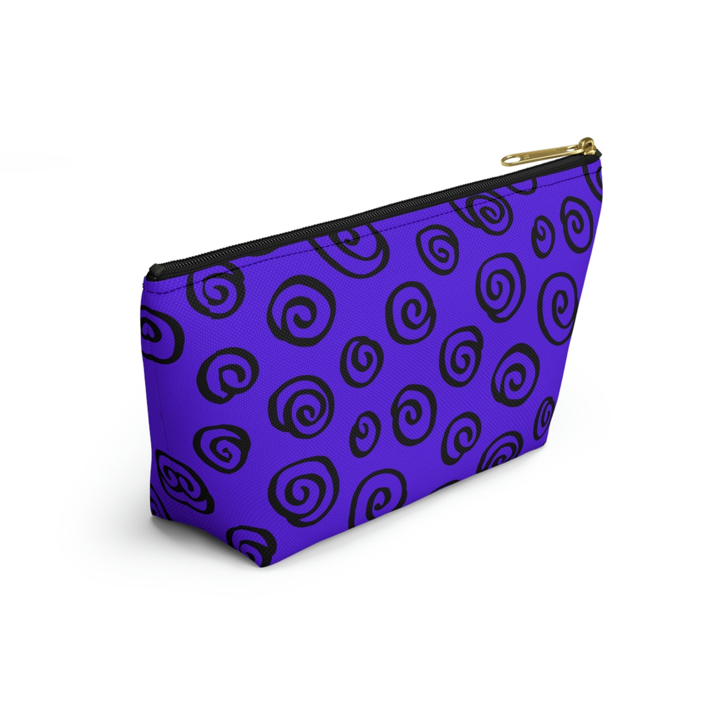 Black Swirl Violet Accessory Pouch w T-bottom