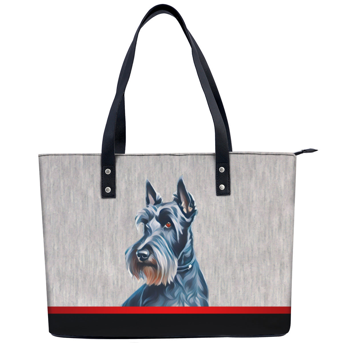 Scottish Terrier PU Leather Handbag Tote