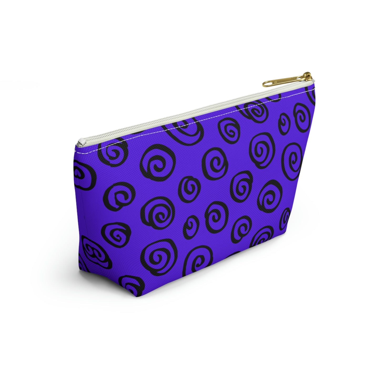 Black Swirl Violet Accessory Pouch w T-bottom