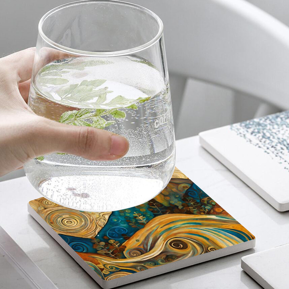 Mountain Flow Absorbent Coasters- Set of 4