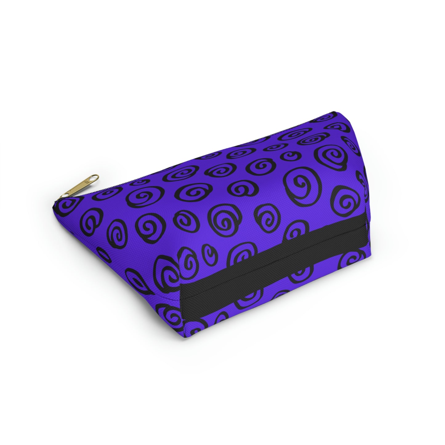 Black Swirl Violet Accessory Pouch w T-bottom