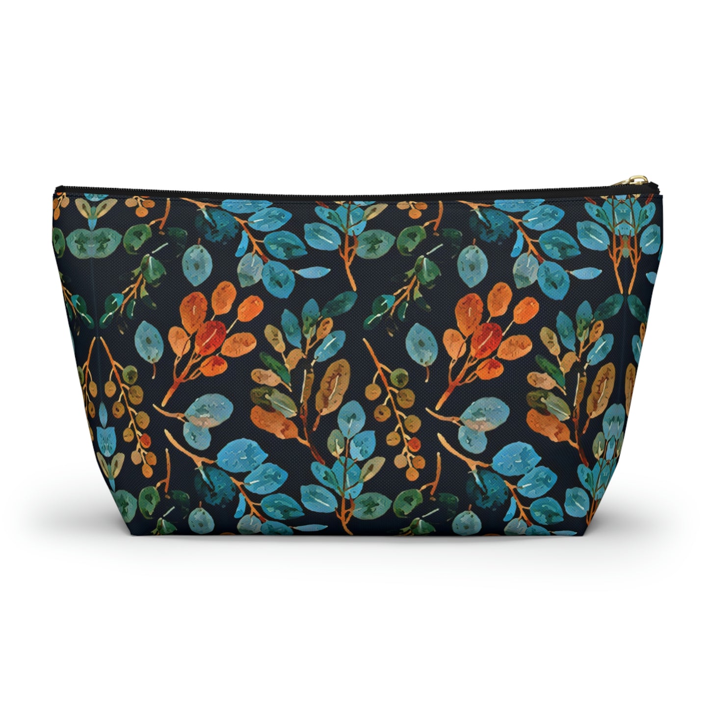 Picadee Navy Floral Accessory Pouch w T-bottom