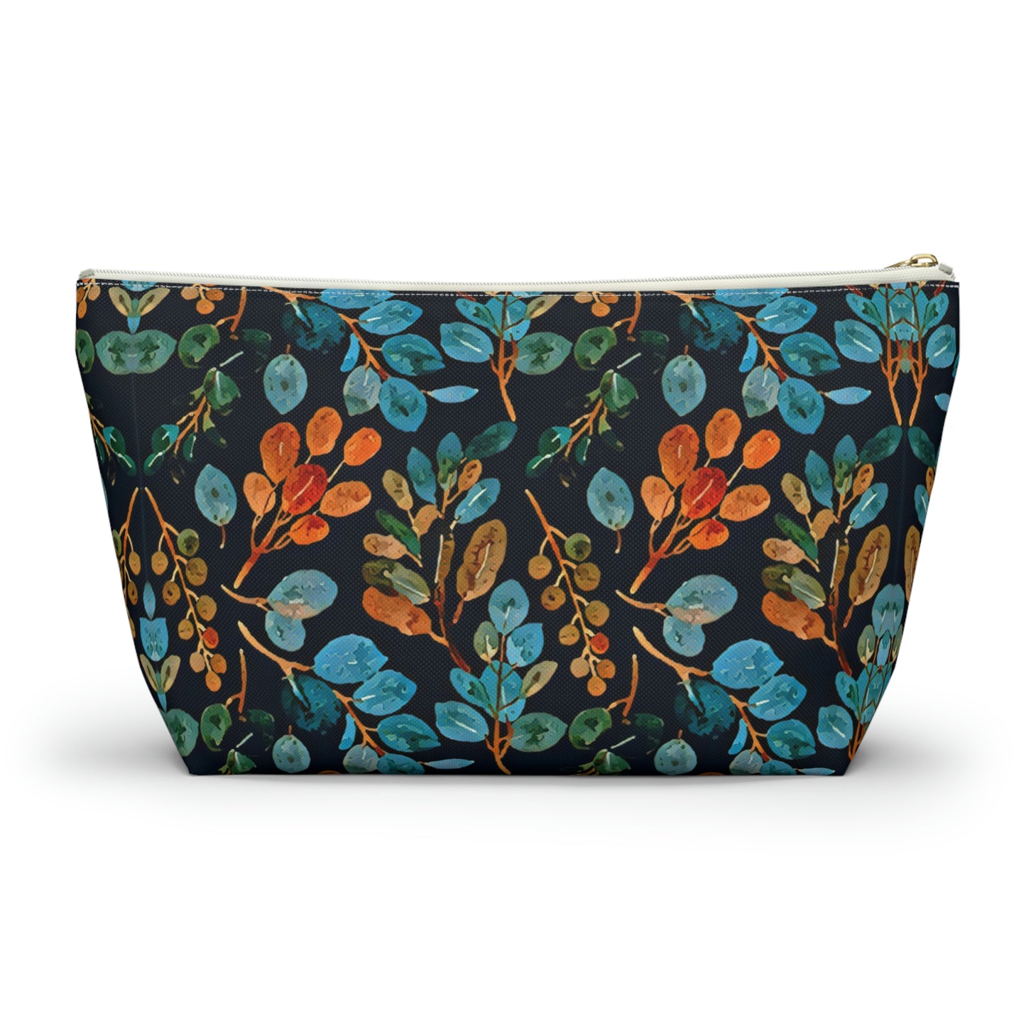 Picadee Navy Floral Accessory Pouch w T-bottom