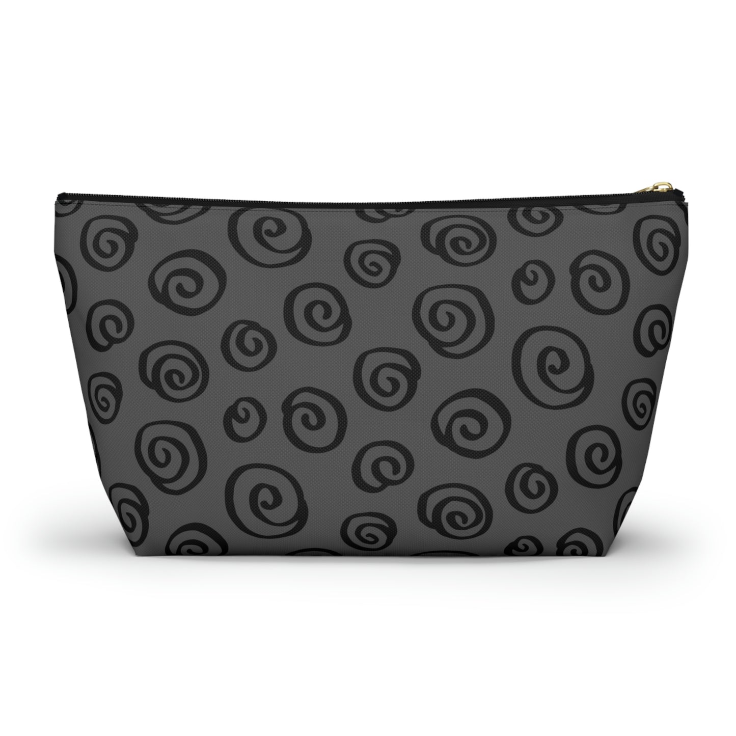 Black Swirl Charcoal Accessory Pouch w T-bottom