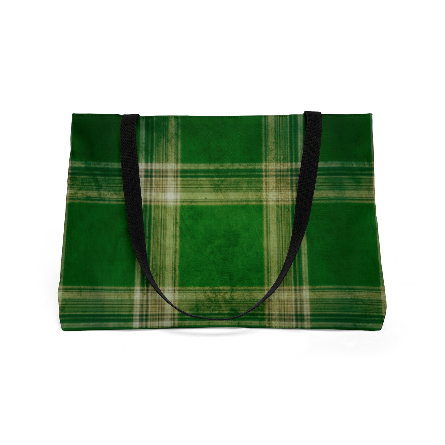 Leprechaun Green Plaid Weekender Tote Bag