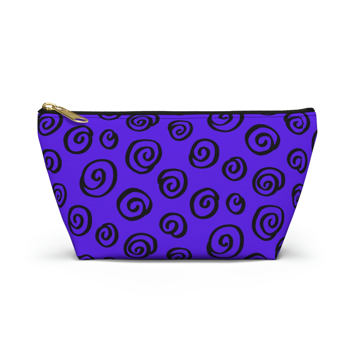 Black Swirl Violet Accessory Pouch w T-bottom