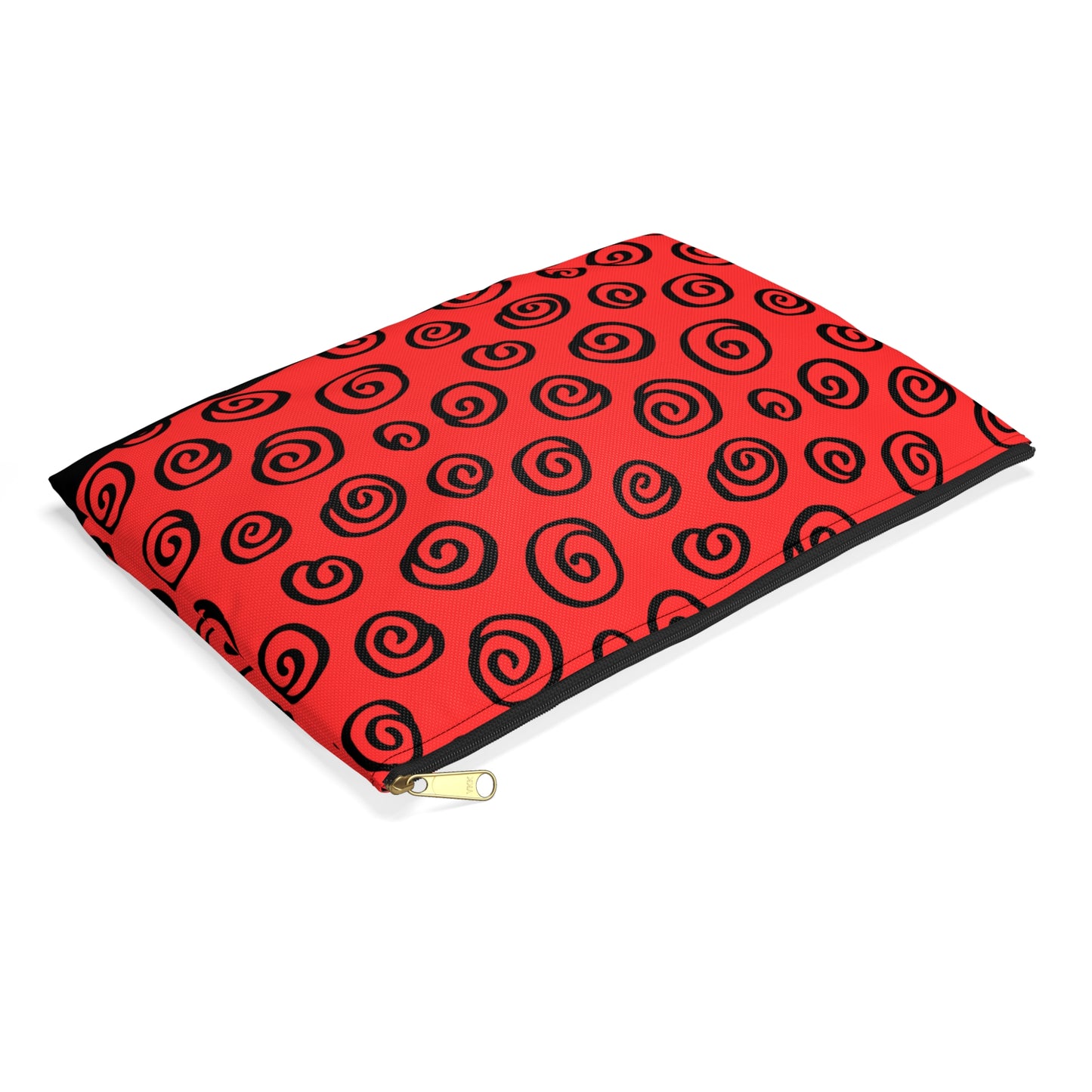 Black Swirl Red Accessory Pouch