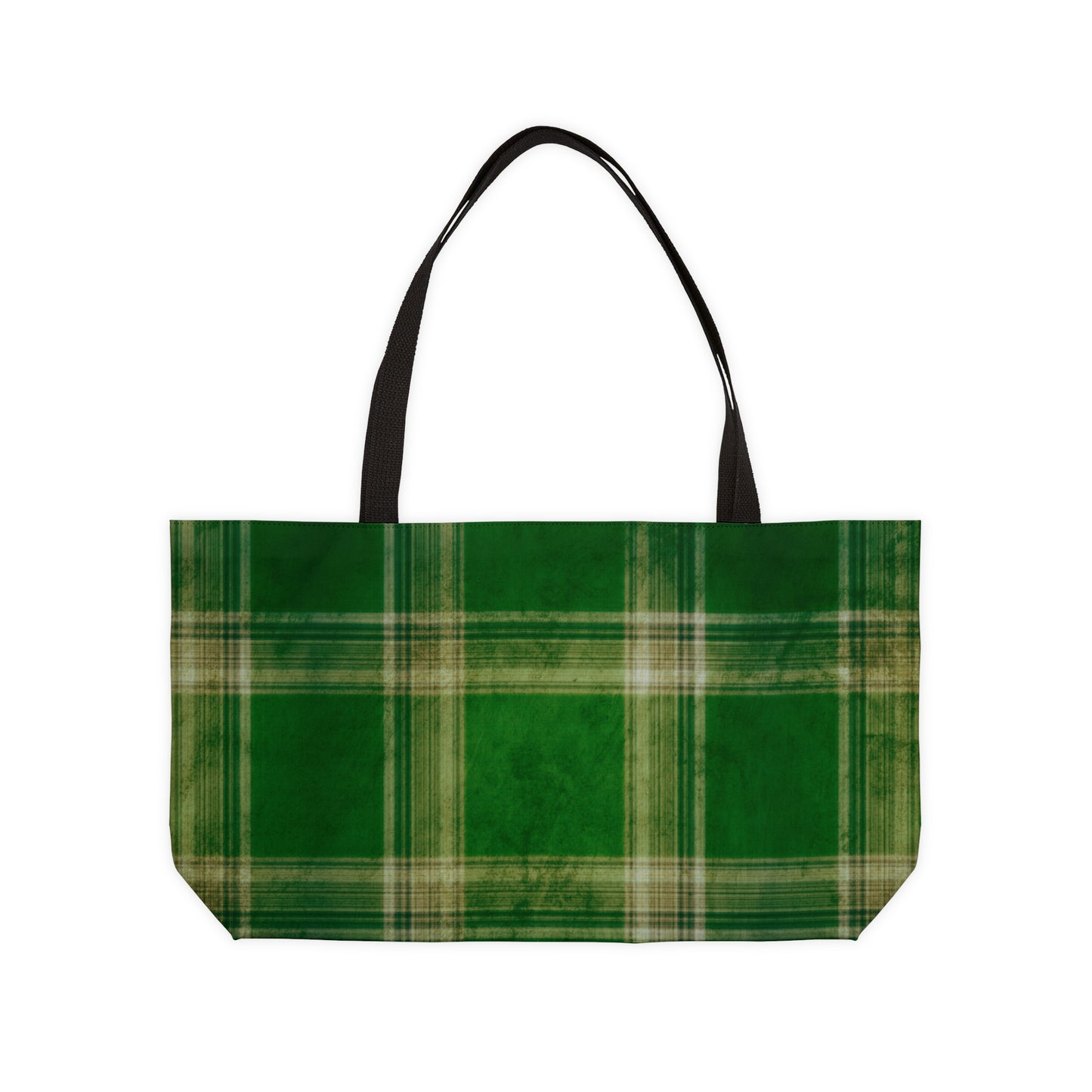 Leprechaun Green Plaid Weekender Tote Bag