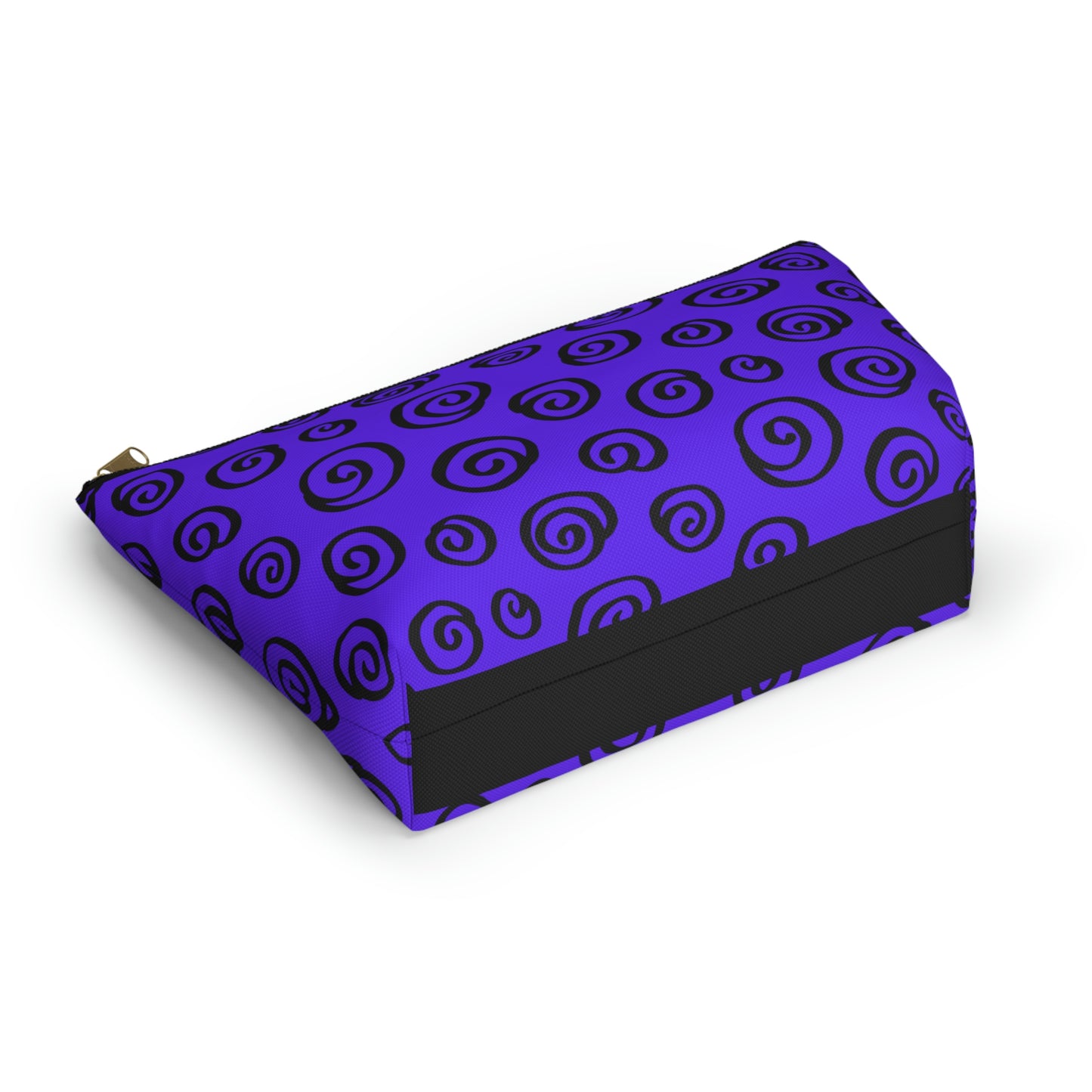 Black Swirl Violet Accessory Pouch w T-bottom