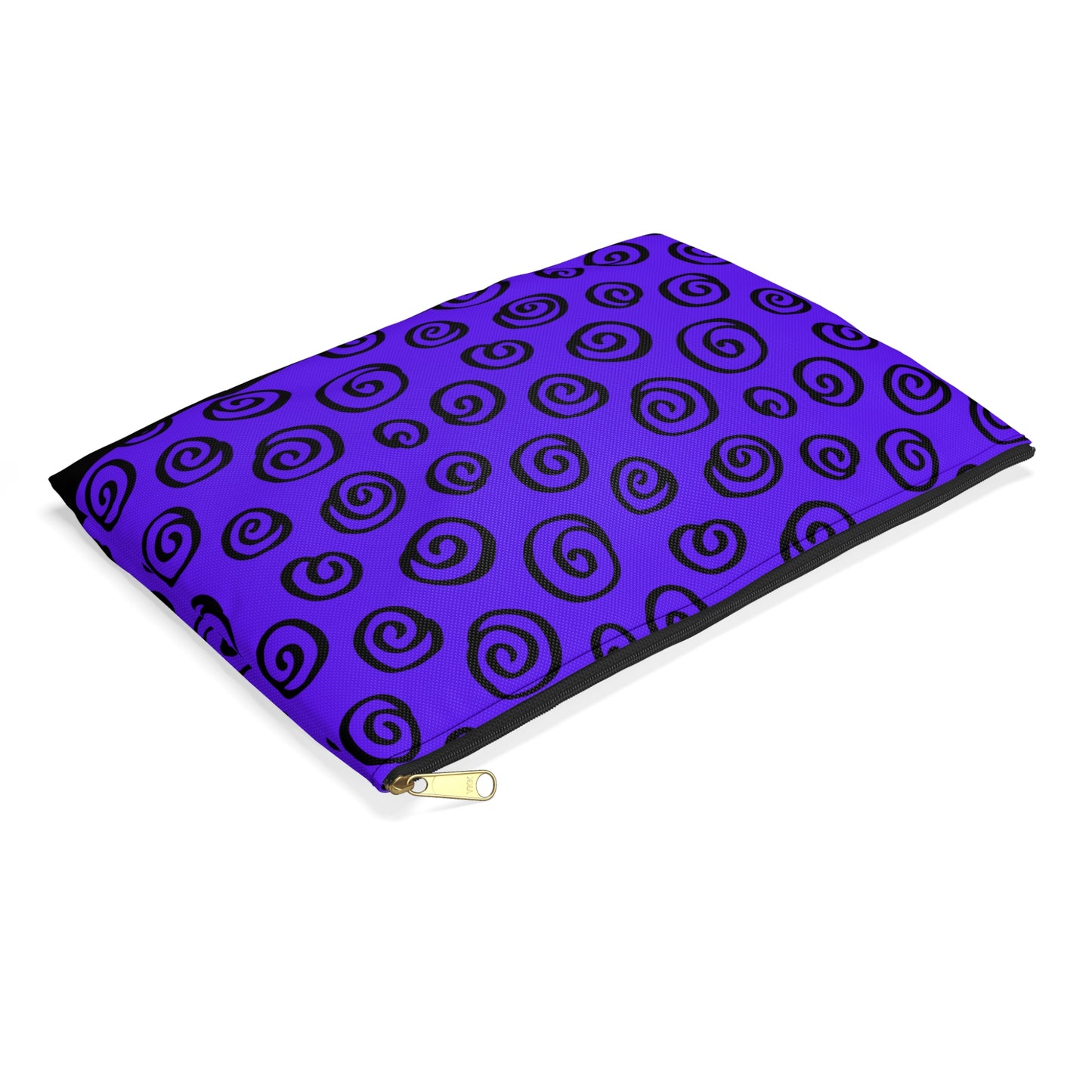 Black Swirl Violet Accessory Pouch