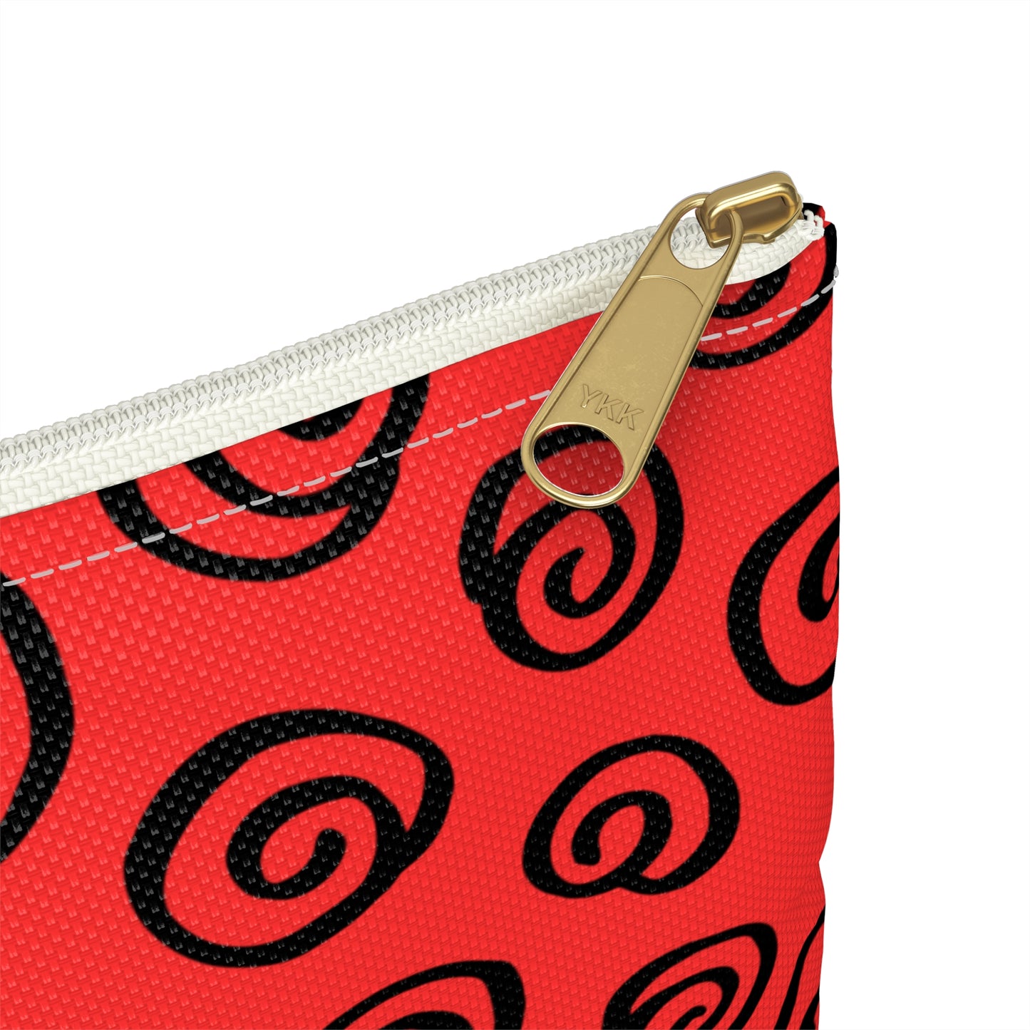 Black Swirl Red Accessory Pouch