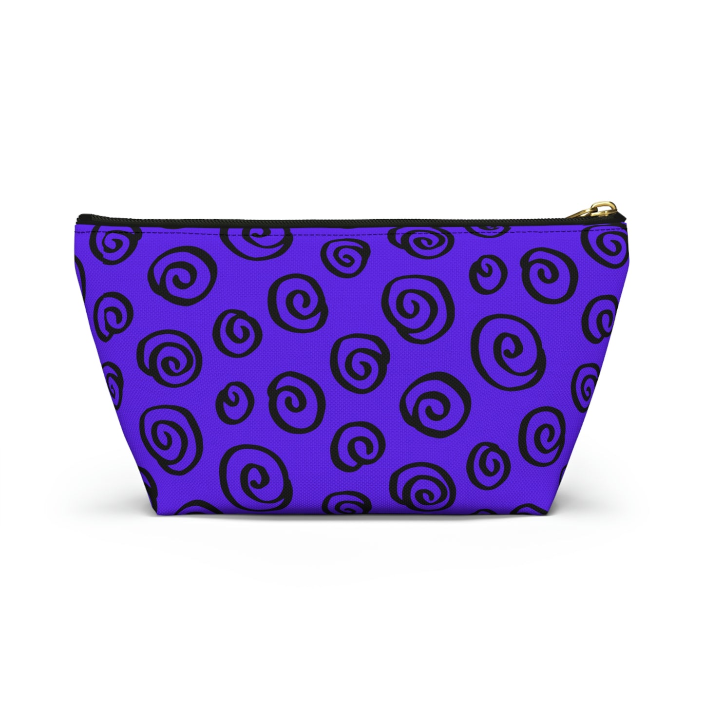 Black Swirl Violet Accessory Pouch w T-bottom