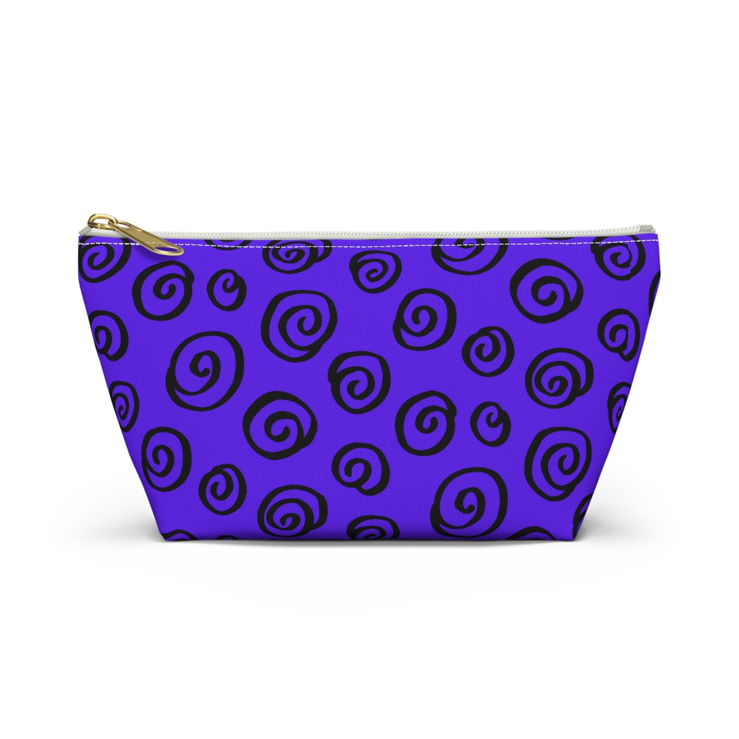 Black Swirl Violet Accessory Pouch w T-bottom