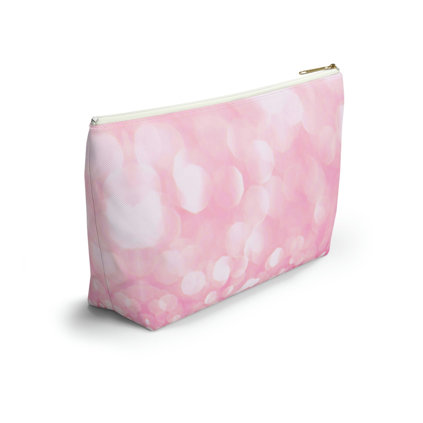 Petal Pink Sparkle  Accessory Pouch w T-bottom