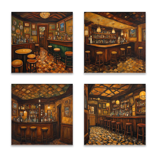 Favorite Pub 2 Absorbent Coasters- Set of 4