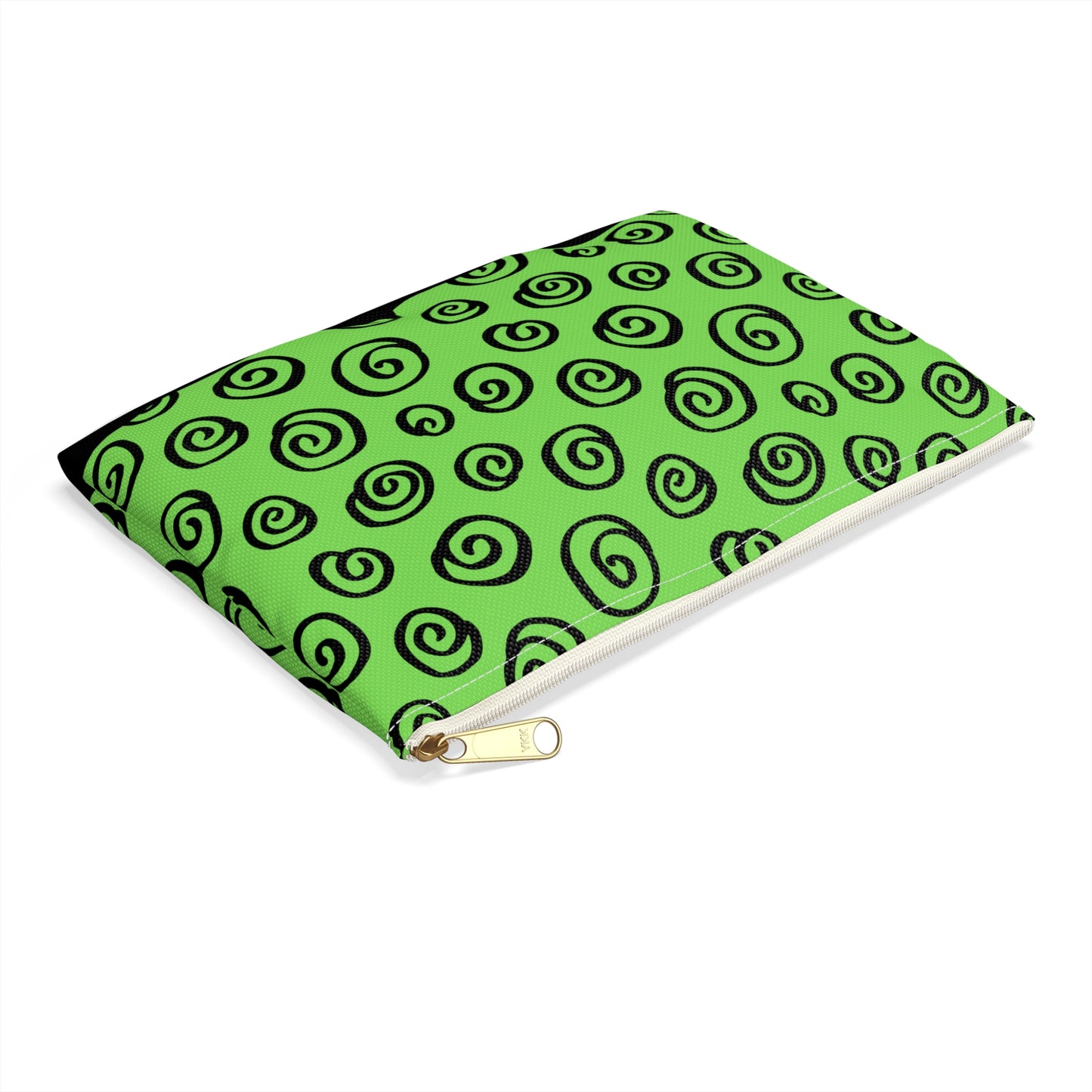 Black Swirl Green Accessory Pouch