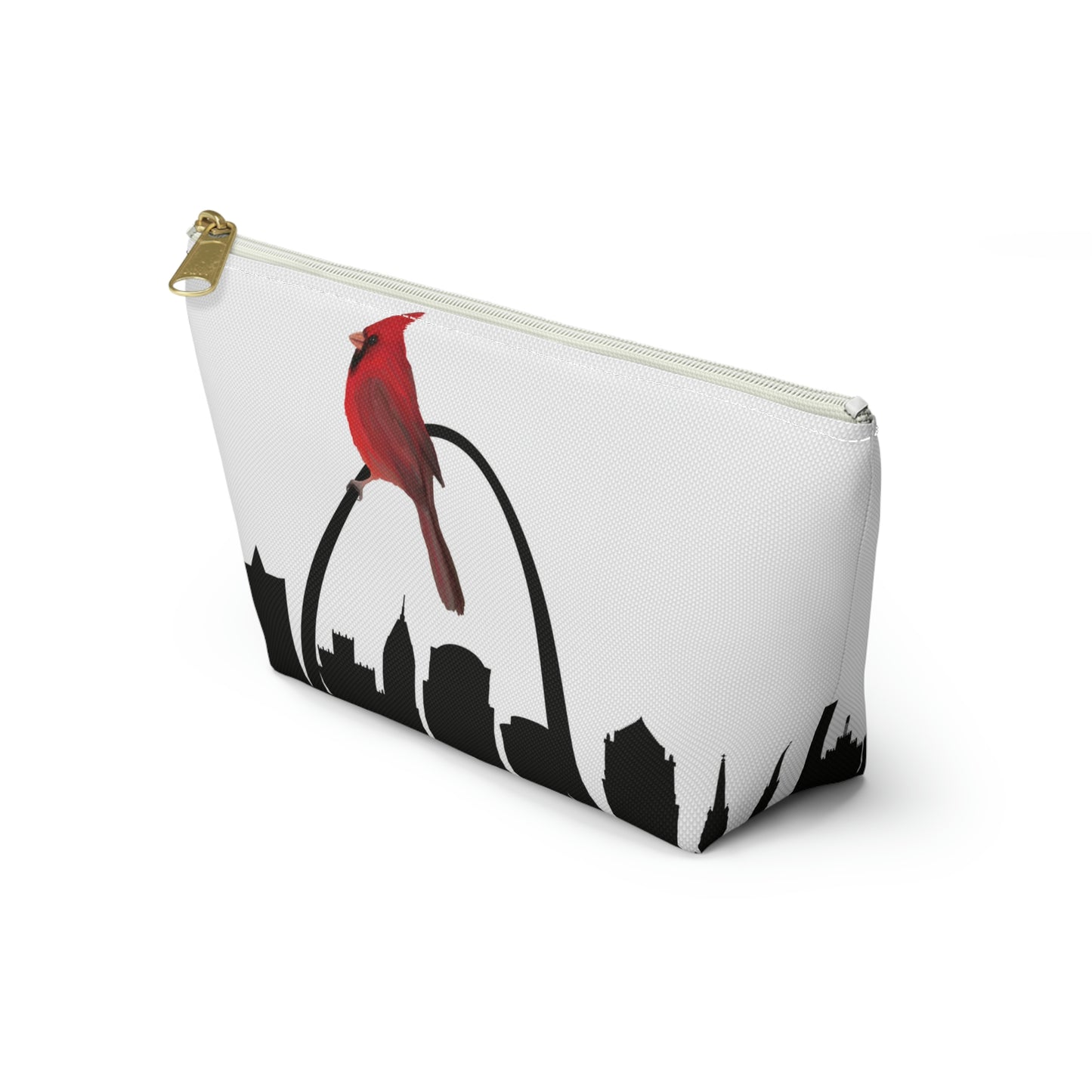 St Louis Skyline & Cardinal Accessory Pouch w T-bottom