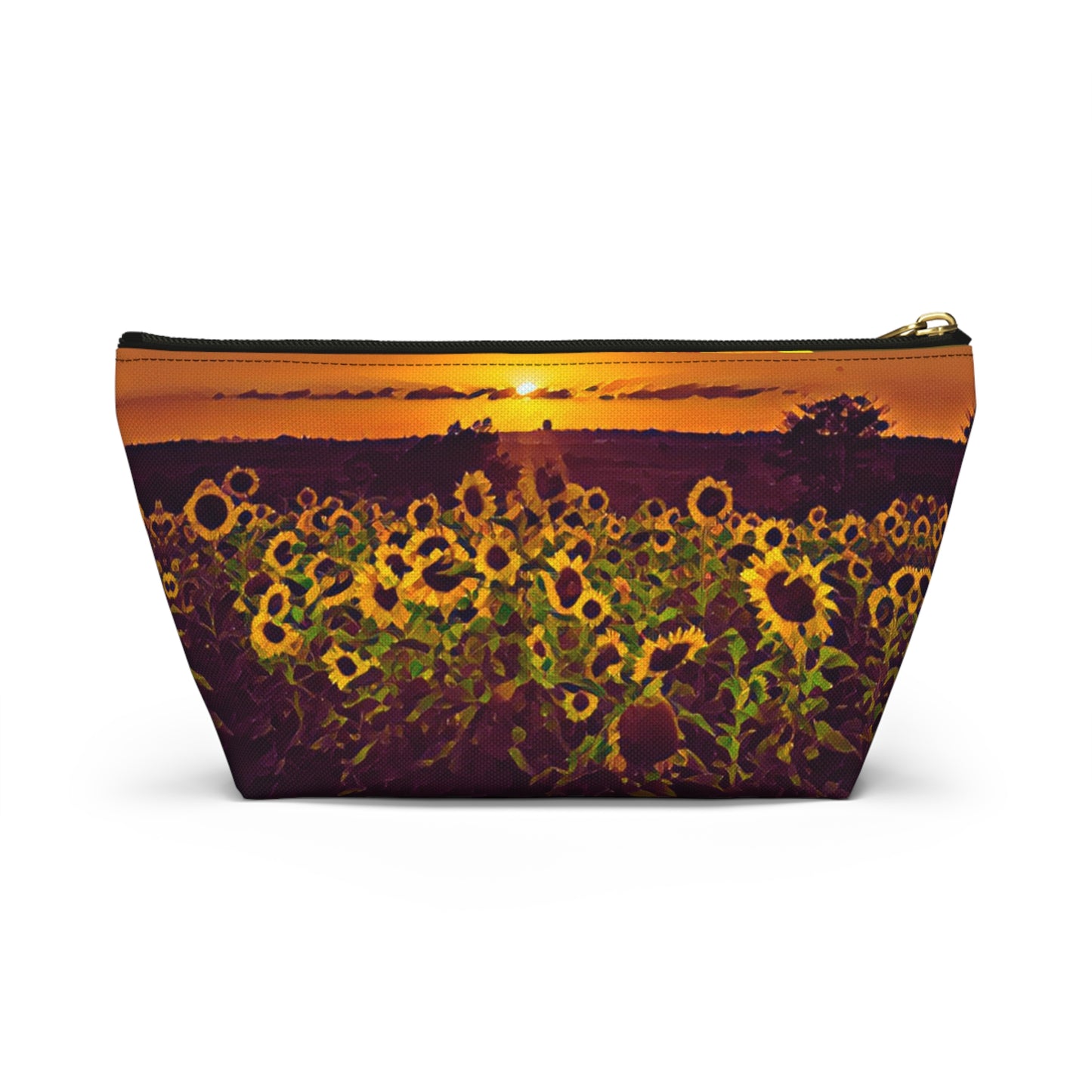 Sunflower Field Accessory Pouch w T-bottom