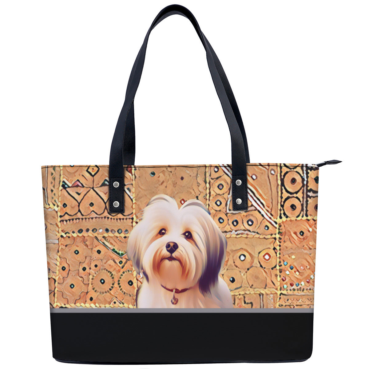 Havanese PU Leather Handbag Tote