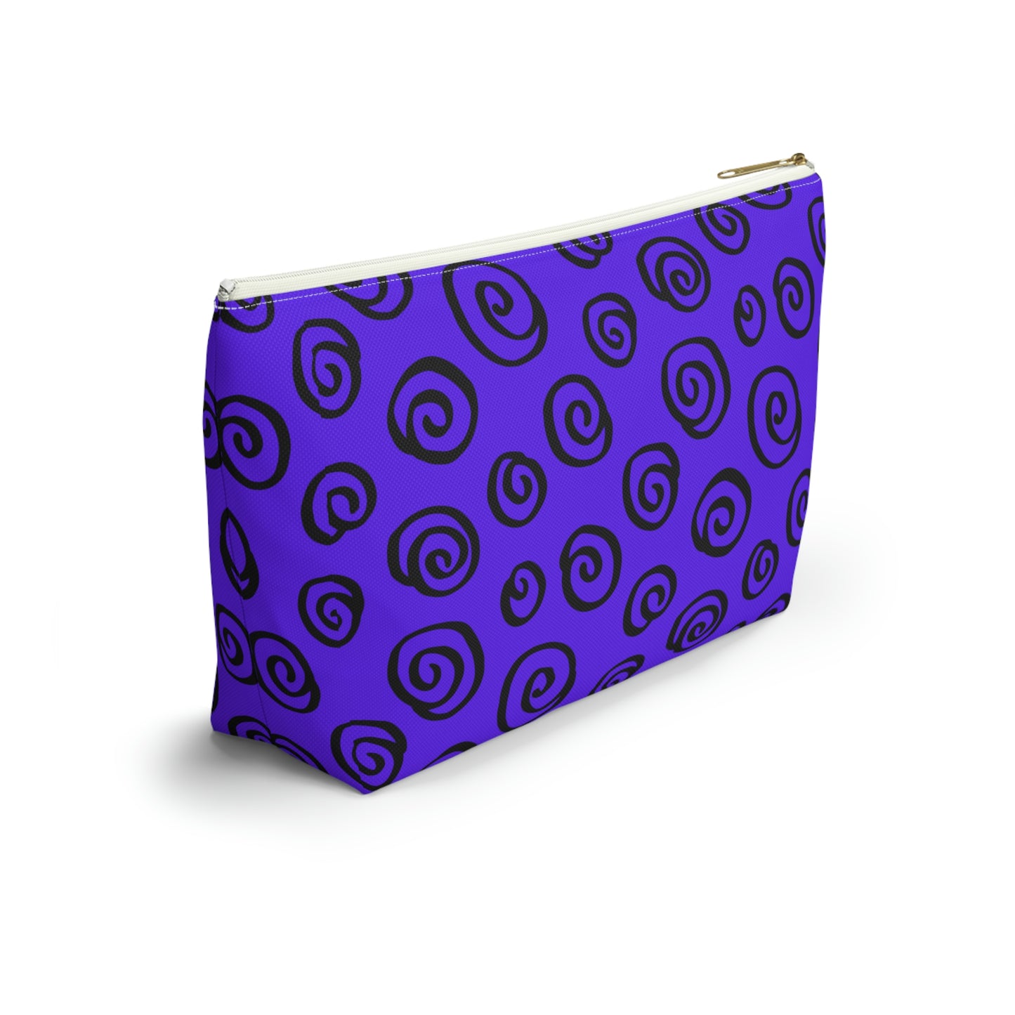 Black Swirl Violet Accessory Pouch w T-bottom